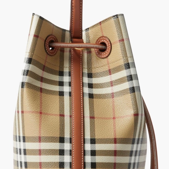 Burberry small TB check coated canvas bucket bag - Picture 5 of 5